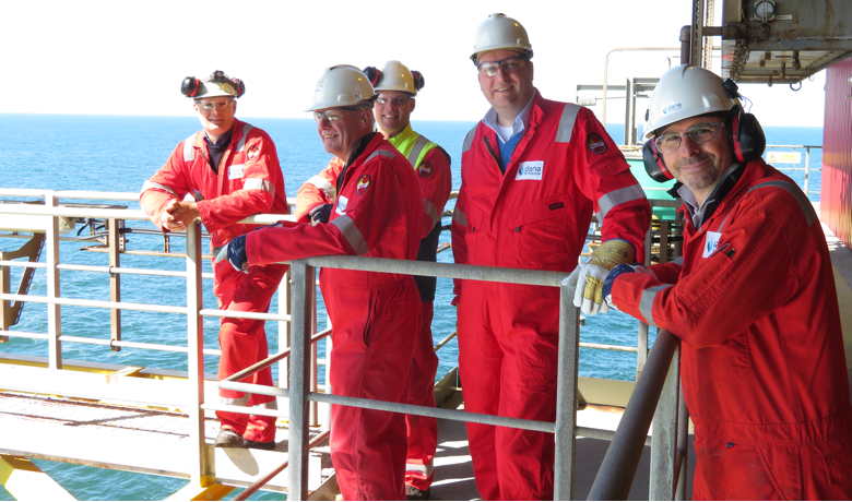 Men on oil rig